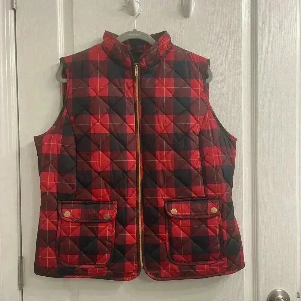 St. John’s Bay Plaid Puffer Vest